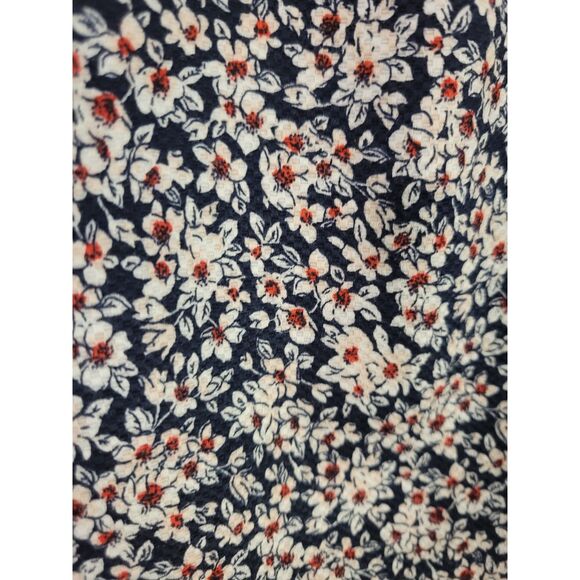 Banana Republic Navy Blue Floral Pencil Mini Skirt Size 14 - Picture 7 of 7